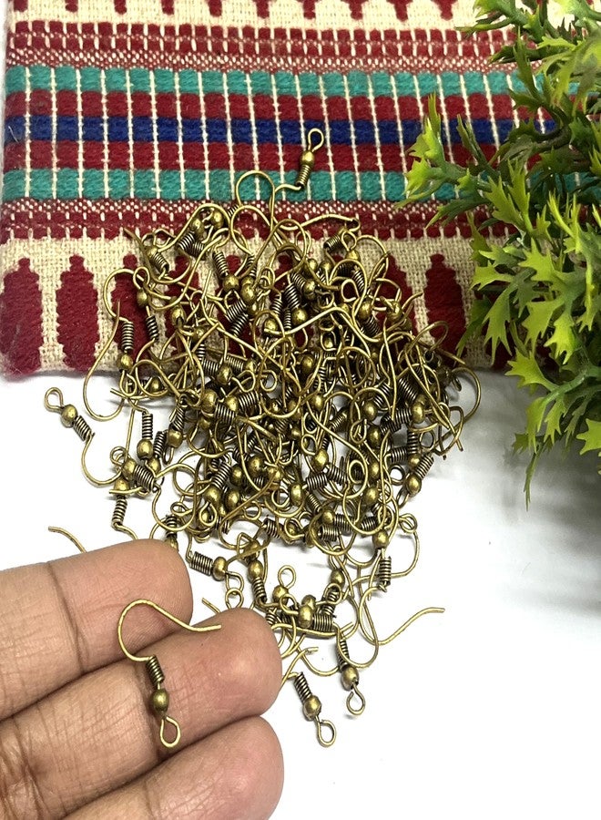 Excellentcrafts 100Pcs Earring Hooks for Jewelry Making � Fish Hook Ear Wires in Gold, Silver, Bronze, Rose Gold, Black � DIY Earring Making Kit for Women, Crafters & Beginners � 50 Pairs (Bronze Antique) - Image 3